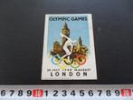 sticker poster olympische spelen londen 1948, Ophalen, Zo goed als nieuw, Bedrijf of Vereniging