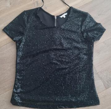 zwart pailletten t-shirt mt L, 'Nieuw''  beschikbaar voor biedingen