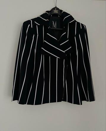 Mart Visser, zwart-wit Gestreept Jasje, maat 42/44 beschikbaar voor biedingen