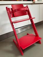 Rode Stokke Trip trap stoel incl deel babyset en kussens, Kinderen en Baby's, Kinderstoelen, Gebruikt, Stoelverkleiner, Meegroeistoel