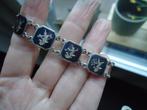 mooie echt zilveren armband met danseressen siam/thailand, Ophalen of Verzenden, Zo goed als nieuw, Zilver, Zilver