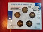Duitsland 5 x 2 2010 UNC Bremen -Raadshuis Roland- A D F G J, Postzegels en Munten, Munten | Europa | Euromunten, Ophalen of Verzenden