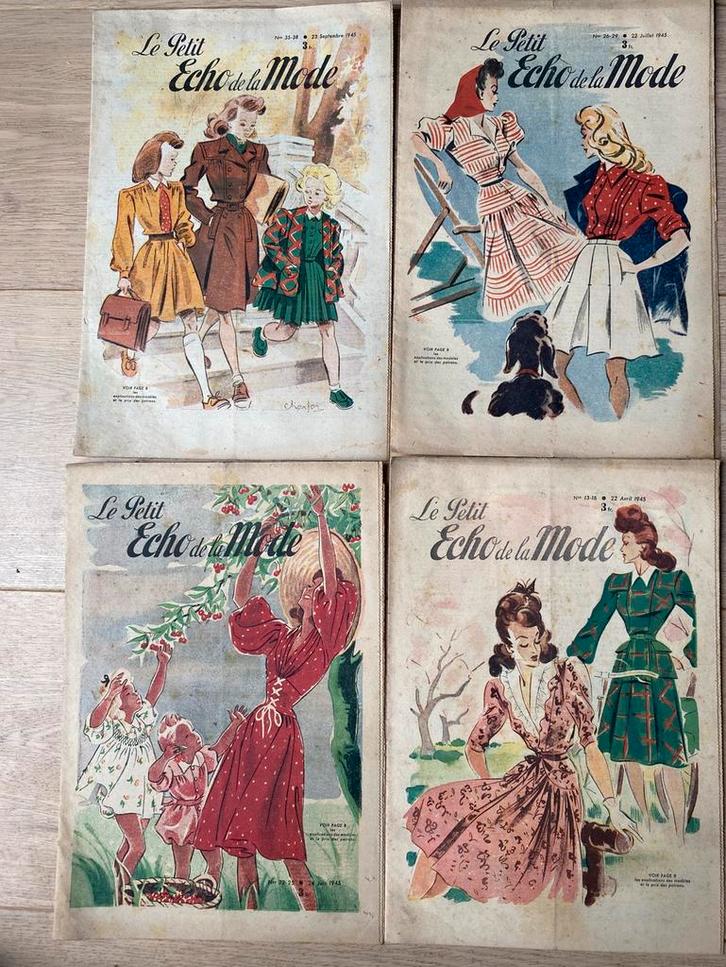 Frans modetijdschrift Le Petit Echo de la Mode jaren 50  40, Verzamelen, Tijdschriften, Kranten en Knipsels, Knipsel(s), 1940 tot 1960