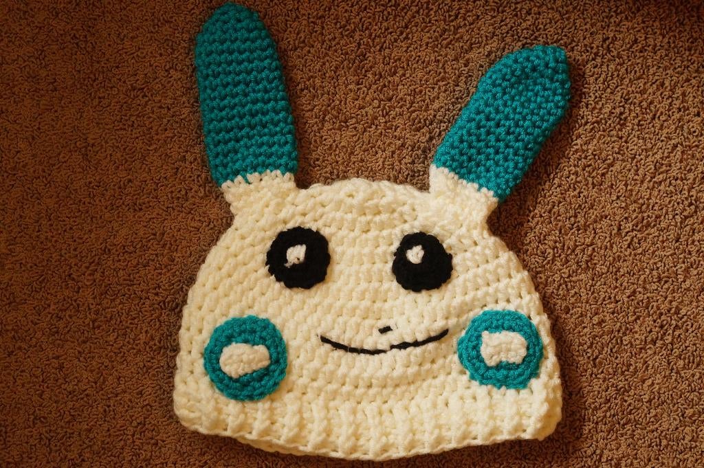 Een nieuwe gehaakte minun muts, Pokémon, Jongen of Meisje, Handgemaakt, Nieuw, Ophalen of Verzenden