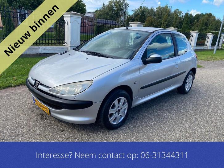 Nette Peugeot 206 1.4 X-line 3D 2003 Grijs, Auto's, Peugeot, Bedrijf, Te koop, ABS, Airbags, Centrale vergrendeling, Elektrische ramen
