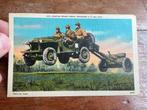 WO2 Amerikaans Willys Jeep Ford Ansichtkaart kleur KTR, Verzamelen, Militaria | Tweede Wereldoorlog, Amerika, Verzenden, Landmacht