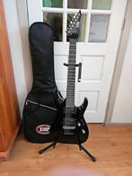 ESP LTD MH-17KIT BLK 7-snarige gitaar met tas, Muziek en Instrumenten, Snaarinstrumenten | Gitaren | Elektrisch, Ophalen of Verzenden