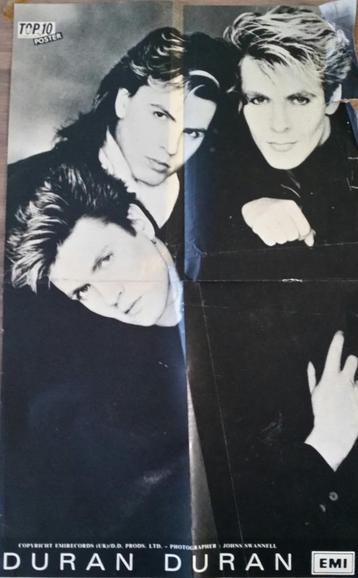Mooie oude poster DURAN DURAN (TOP 10) beschikbaar voor biedingen