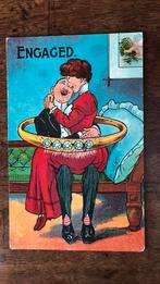 Verloofd. ENGAGED. Romantiek. Man/vrouw. Rong diamanten.1911, Ophalen of Verzenden, Voor 1920, Gelopen, Overige thema's