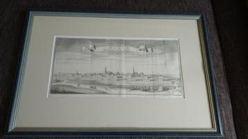 Antieke kopergravure  van plaatsje Gelder beschikbaar voor biedingen
