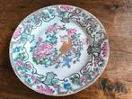Antiek porselein bord famille rose 18e eeuw, Ophalen of Verzenden
