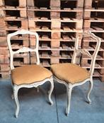 Antieke Franse stoelen hout gestoffeerd, Ophalen