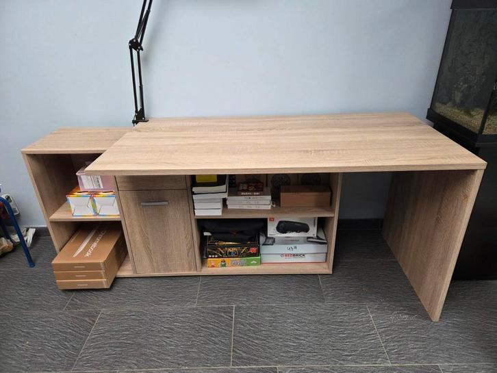 Bureau met opbergruimte, Huis en Inrichting, Bureaus, Gebruikt, Bureau, Ophalen