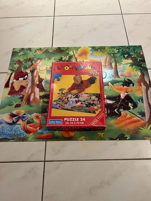 Vintage puzzel Play Time, Looney Tunes. Super Pieces 24 stuk, Kinderen en Baby's, Speelgoed | Kinderpuzzels, Gebruikt, 2 tot 4 jaar