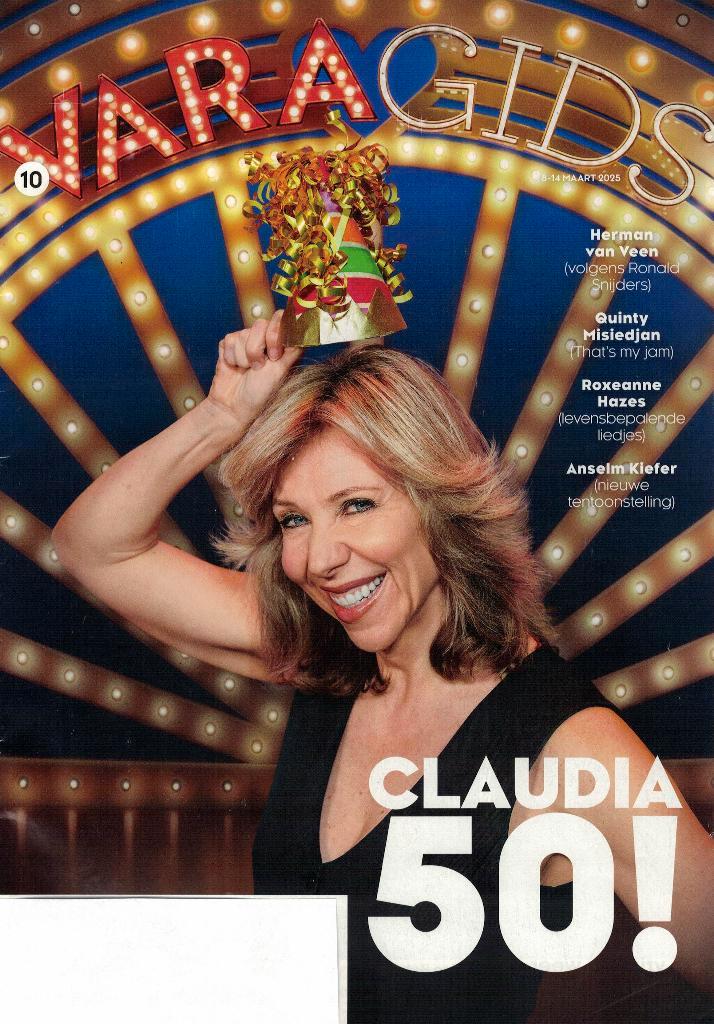 Herman van Veen in VARA Gids - 8 t/m 14 maart 2025., Boeken, Tijdschriften en Kranten, Zo goed als nieuw, Muziek, Film of Tv, Ophalen of Verzenden