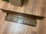 Eiken hout kapstok art deco messing haken jaren 30, Antiek en Kunst, Ophalen