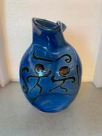 Vaas mooie grote Thomas Buxo Picasso stijl deuken vaas., Overige kleuren, Ophalen of Verzenden, Minder dan 50 cm, Glas