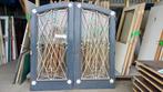 Dubbele deuren hardhout smeedwerk smeedijzer ( 364 ), Ophalen, Gebruikt, 120 cm of meer, Nvt