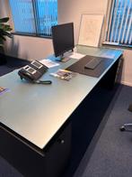 Bureau volkern glas 233x100 cm, Huis en Inrichting, Bureaus, Ophalen, Gebruikt, Bureau