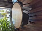 Ronde eettafel met massief blad., Huis en Inrichting, Tafels | Eettafels, Ophalen, Gebruikt, Rond, 100 tot 150 cm