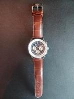 Breitling Navitimer bruine leren band., Leer, Staal, Breitling, Polshorloge