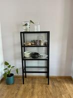 HKliving vitrine kast zwart hout, Ophalen, Gebruikt, 100 tot 150 cm, 50 tot 100 cm