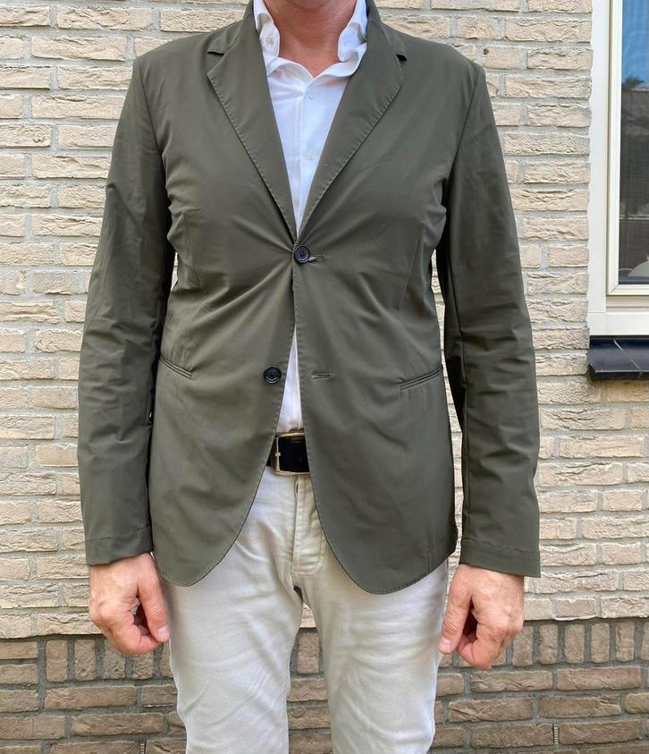 Hydrogen lichtgewicht stretch colbertje army groen maat XL, Kleding | Heren, Kostuums en Colberts, Zo goed als nieuw, Verzenden