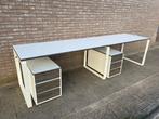 Palmberg Pensum bench bureauopstelling 320x80cm + ladenkast, Ophalen, In hoogte verstelbaar, Gebruikt, Bureau