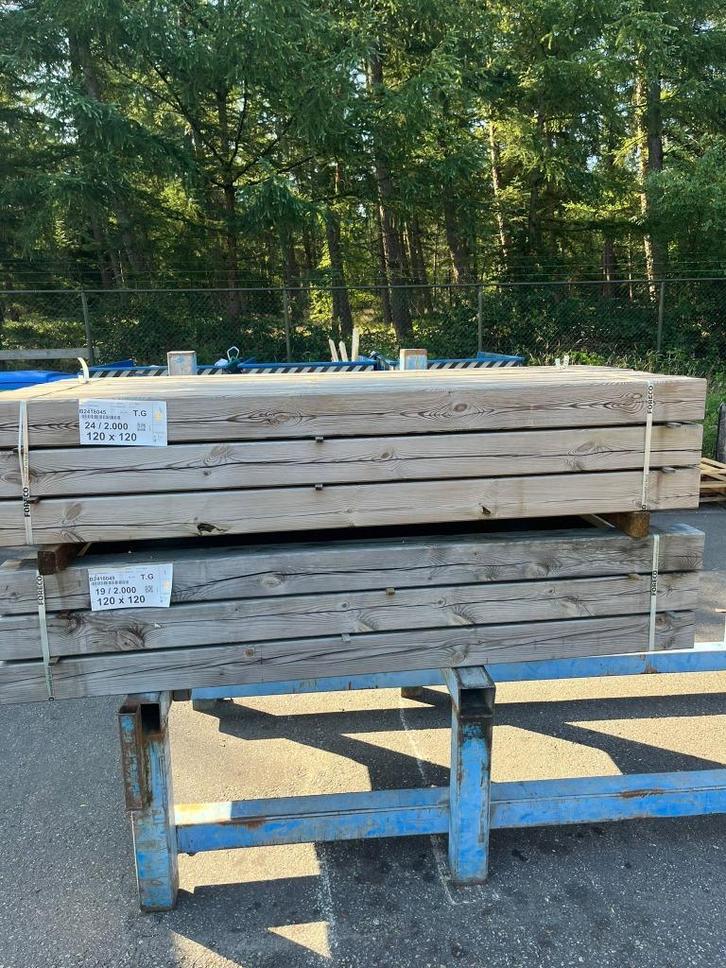 Grenen palen 125x125mm 200cm groen geimpregneerd NR. 565, Tuin en Terras, Palen, Balken en Planken, Nieuw, Palen, 250 cm of meer