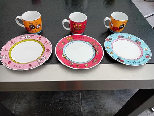 6 servies items BABETTE voor DOUWE EGBERTS /3X mok /3X bord, Antiek en Kunst, Kunst | Designobjecten, Ophalen of Verzenden