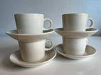 Set 4 Arabia Iittala Teema Kaj Franck Kop en Schotels Wit, Huis en Inrichting, Keuken | Servies, Ophalen of Verzenden, Zo goed als nieuw