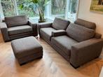 Montel 4-zits bank, loveseat & voetenbank - Lausanne - bruin, Ophalen, Gebruikt
