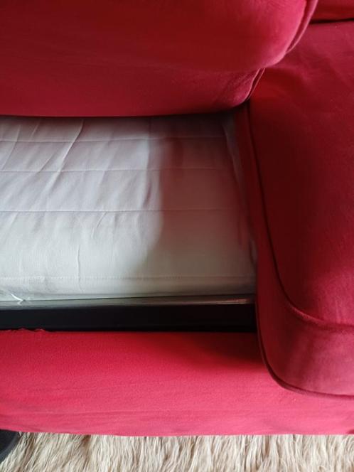 Gratis rode Ikea Ektorp 3-zits slaapbank, Huis en Inrichting, Banken | Bankstellen, Gebruikt, 200 tot 250 cm, 75 tot 100 cm, Stof