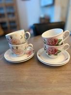Janneke Brinkman Roses Kopjes en Schotels (4 sets), Huis en Inrichting, Keuken | Servies, Ophalen, Zo goed als nieuw, Overige stijlen