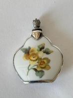 porselein met zilveren rand parfumflesje Art Nouveau., Antiek en Kunst, Ophalen of Verzenden