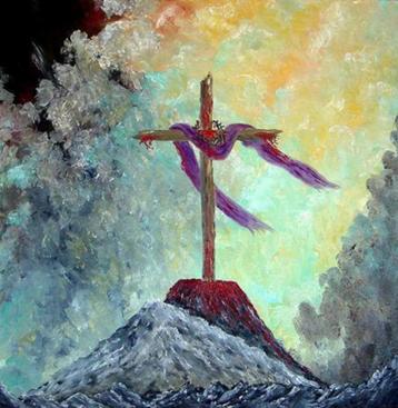 " Redemption " Acrylschilderij van Bertha Hamilton beschikbaar voor biedingen