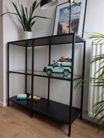 Vittsjö stelling kast Ikea, zwart/bruin met glas (10093cm), Huis en Inrichting, Ophalen, Zo goed als nieuw