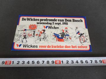 sticker De WICKES Profronde van Den Bosch 81 Bouwmarkt Fiets beschikbaar voor biedingen