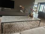 Salontafel rechthoek marmer/staal, Overige materialen, Zo goed als nieuw, 150 tot 200 cm, Modern