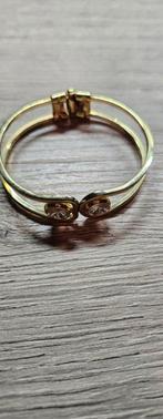 Gouden Armband met Kristallen, Met strass, Ophalen of Verzenden, Zo goed als nieuw, Goud