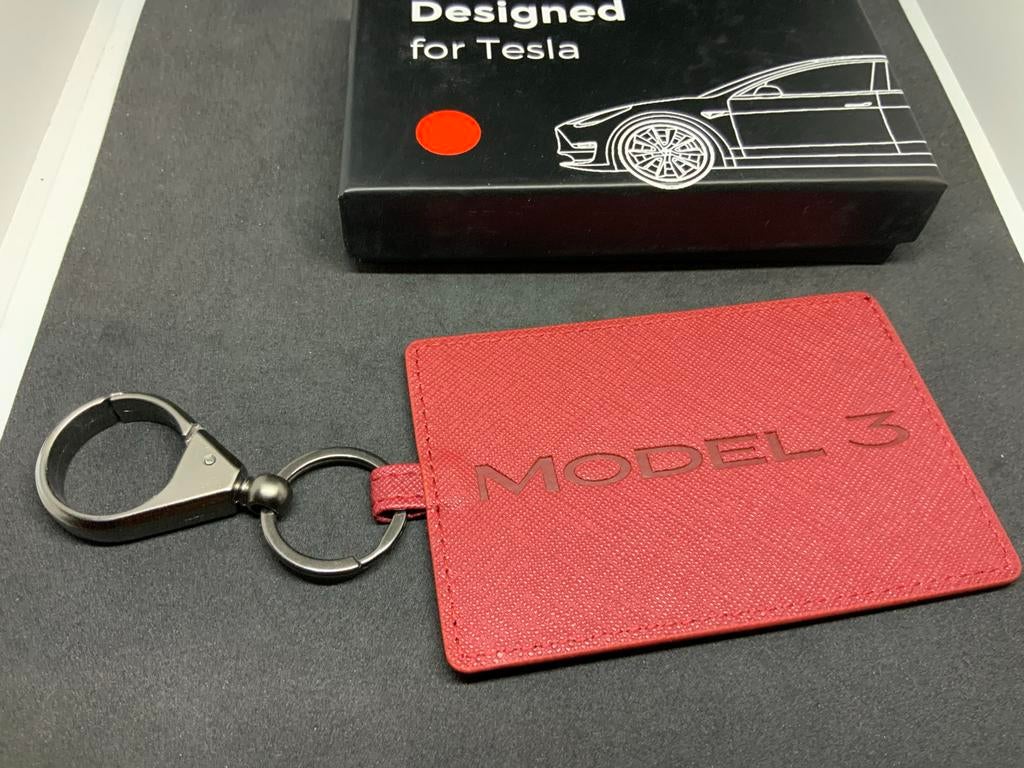 Tesla Model 3 Rode Pashouder Nieuw, Auto diversen, Auto-accessoires, Ophalen of Verzenden, Nieuw
