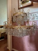 Vintage Kristallen Kroonluchter, Ophalen of Verzenden, Gebruikt, Glas