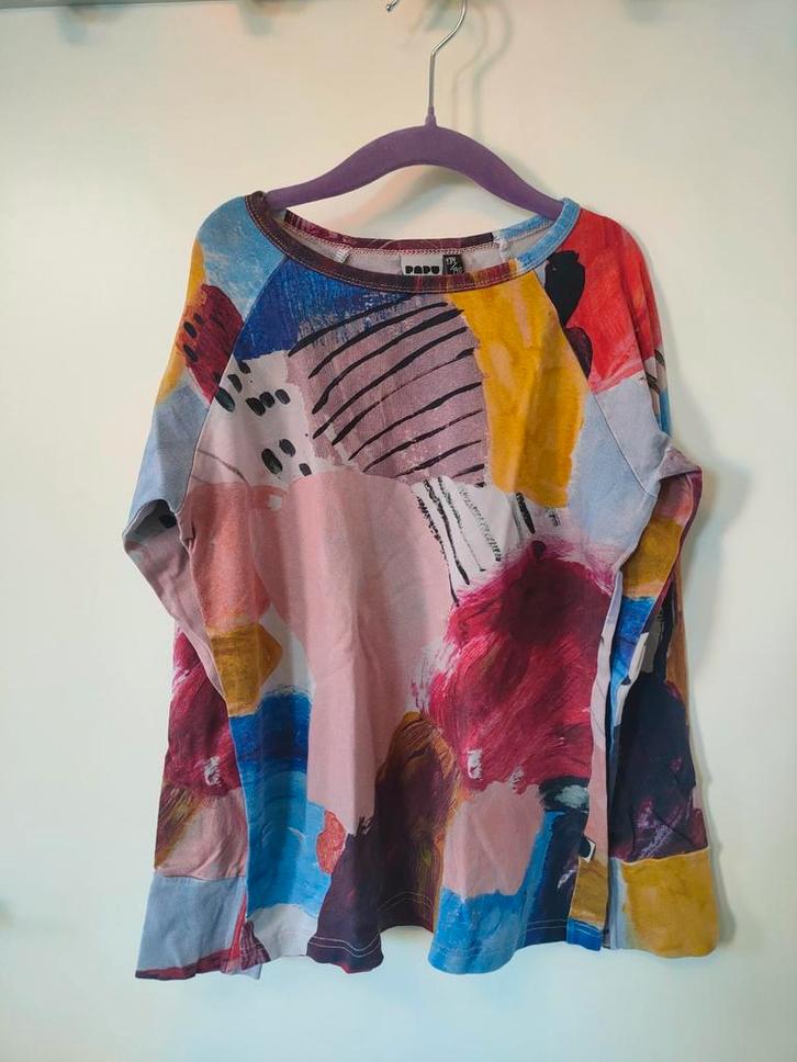 Zeer hip, kleurrijk shirt van Papu, maat 134-140, Kinderen en Baby's, Kinderkleding | Maat 140, Gebruikt, Meisje, Shirt of Longsleeve