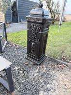 Engelse kolom brievenbus gietijzer, Tuin en Terras, Brievenbussen, Ophalen, Gebruikt, IJzer, Staande brievenbus