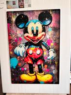 Xxl glazen popart Mickey 80x60 cm, Ophalen, Nieuw, Schilderij