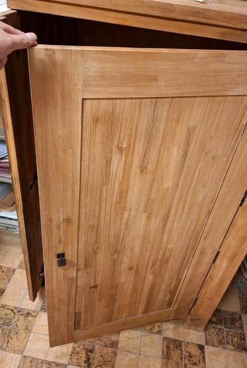Massief houten (computer)kast, Huis en Inrichting, Kasten | Computermeubels, Gebruikt, 120 tot 170 cm, 70 tot 120 cm, 40 tot 80 cm
