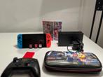 Nintendo switch+Mario hoes+3 Games+Controller+Oplader, 3 spelers of meer, Ophalen, Zo goed als nieuw, Vanaf 7 jaar