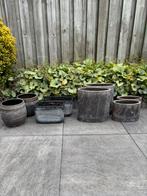 Mooie stenen plantenpotten decoratief, Huis en Inrichting, Woonaccessoires | Vazen, Ophalen, Steen, Gebruikt, Overige kleuren