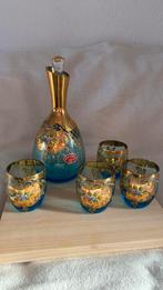 Murana glas . karaff  met 4 glazen, Ophalen of Verzenden
