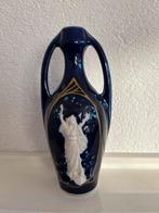 Kobaltblauw art nouveau vaasje -, Huis en Inrichting, Woonaccessoires | Vazen, Blauw, Aardewerk of Porselein, Ophalen of Verzenden